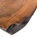 Plankebord  Valnød med natur kant - 250 x 110 cm